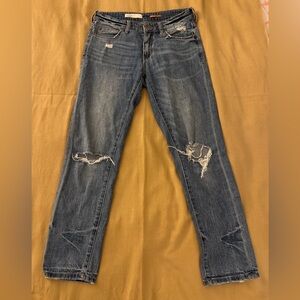 Anthropology Slim Boyfriend Distressed Jeans